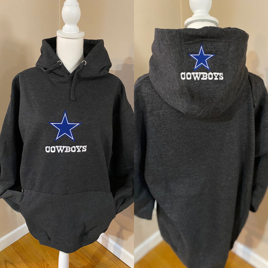 Football Embroidered Hood and Chest CowBoys Hoodie, Season