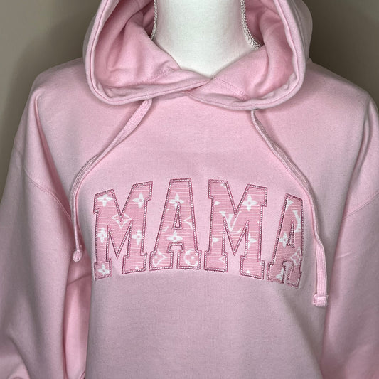 Hoodie, Mama Pink Embroidered Aesthetic Hoodie Sweatshirt Keepsake