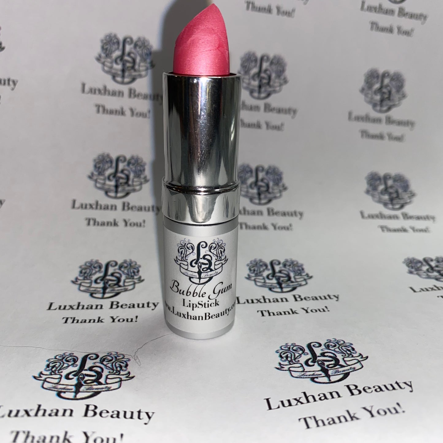 Bumble Gum, Shimmery Metallic Glitter Luxhan Beauty, Lipstick, Pink