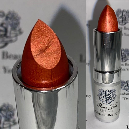 Metallic, Rose Gold, Luxhan Beauty, Shimmering Lipstick