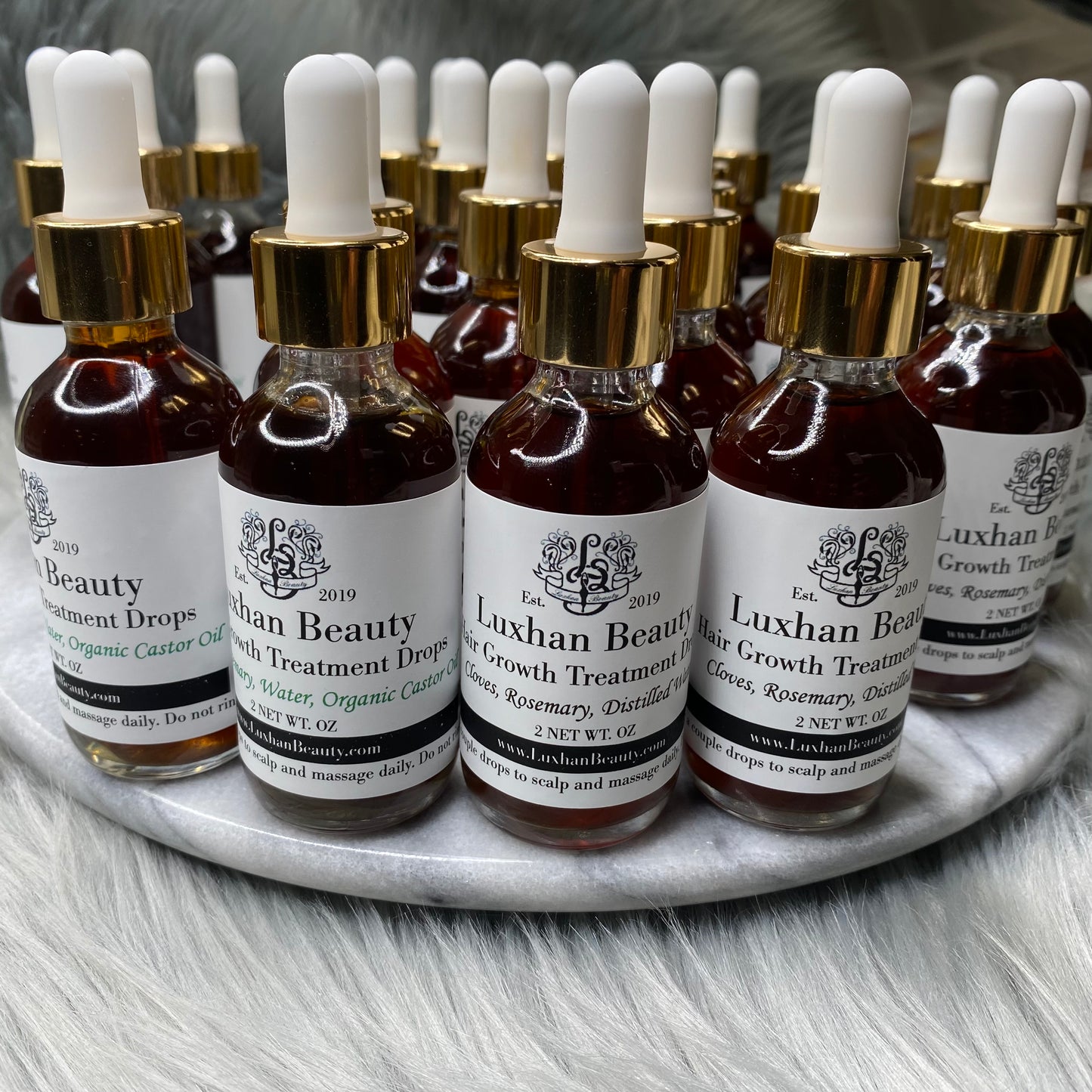 Hair Growth Treatment Drops Cloves, Rosemary, Distilled Water, and Organic Castor Oil, All Natural
