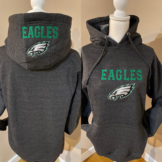 Football Embroidered Hood and Chest Philadelphia Hoodie, Season