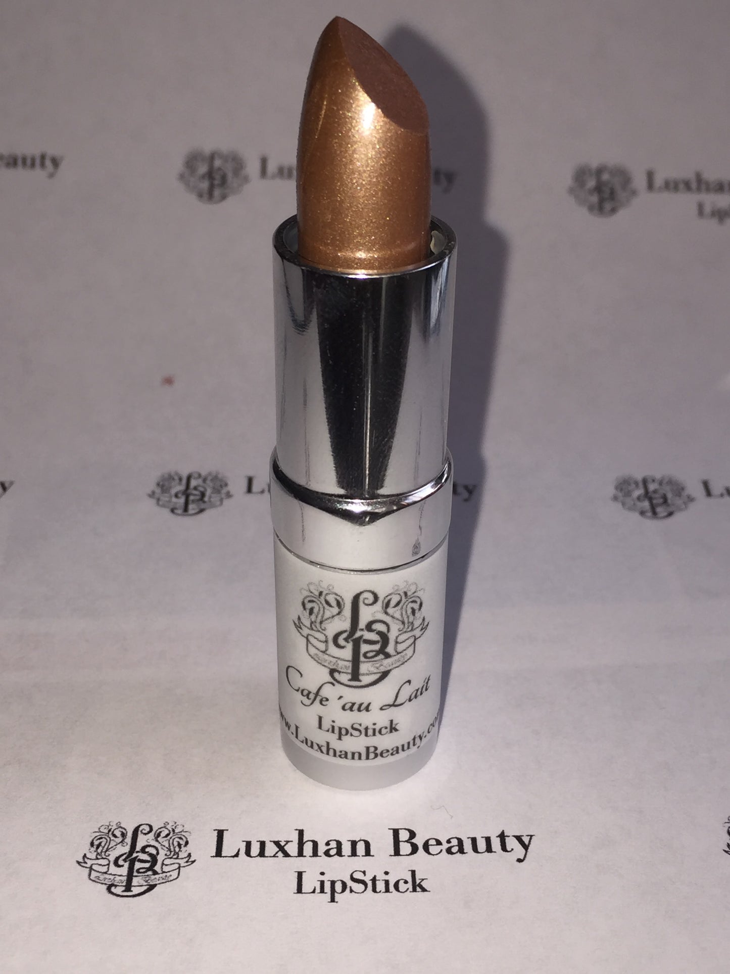 Cafe au Lait, Luxhan Beauty Lipstick, Metallic Shimmering