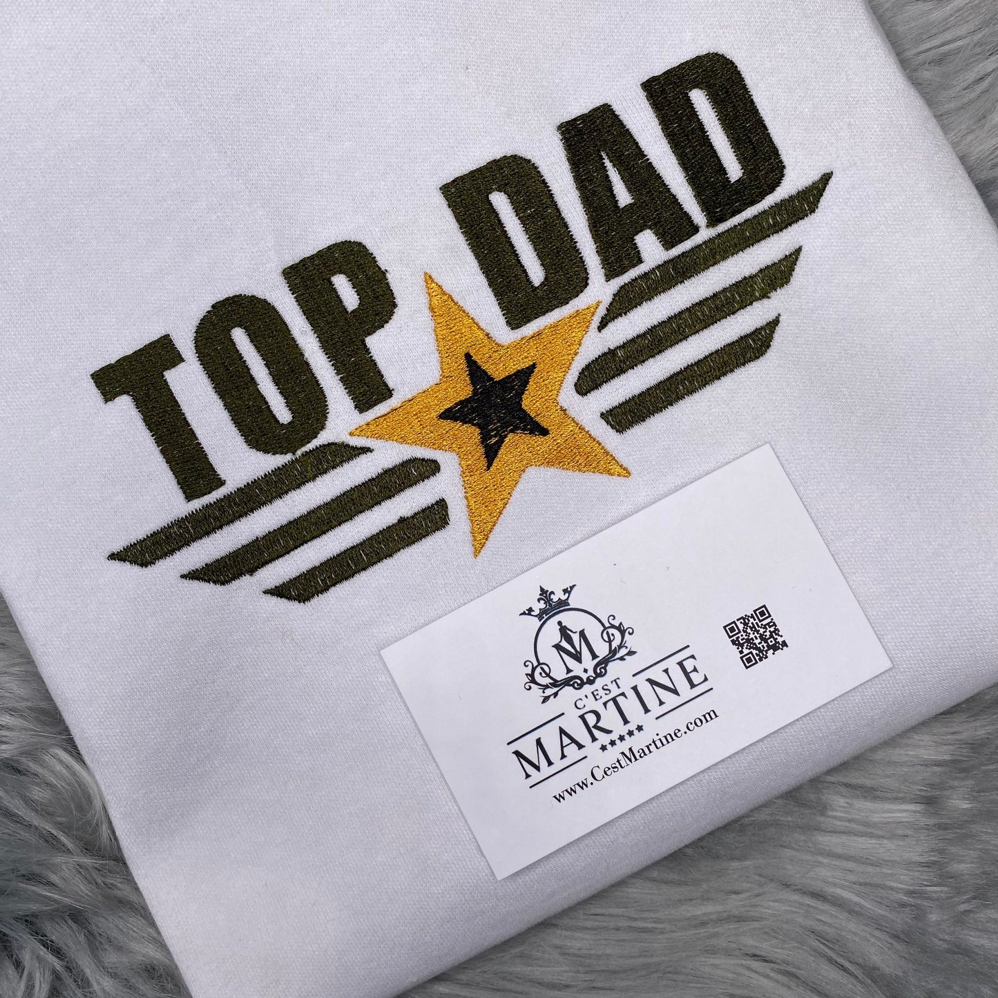 Father's Day, Top Dad, American Dad, Man, Embroidered T Shirt, All American Dad