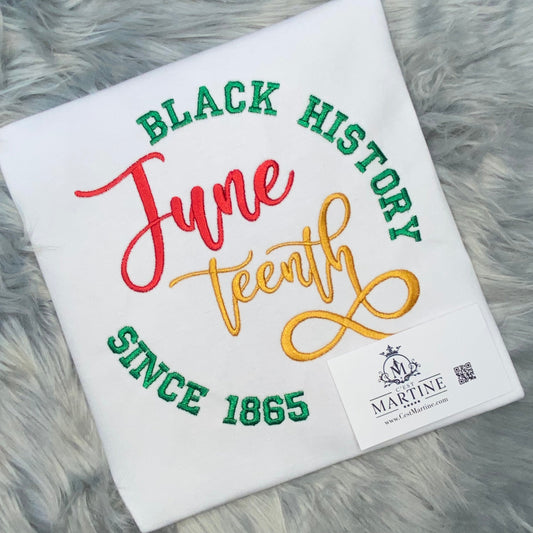 Juneteenth, African American, June, Black Woman, Embroidered T Shirt, Black History T shirt